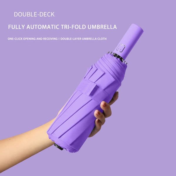 Durable Three-Tier UV Shielding Portable Umbrella for Sun Exposure Prevention