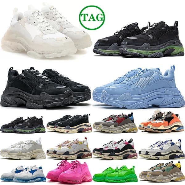 designer runners luxuly shoes platform mens womens clear sole black white bred baby bule mens trainers sports sneakers tennis shoes