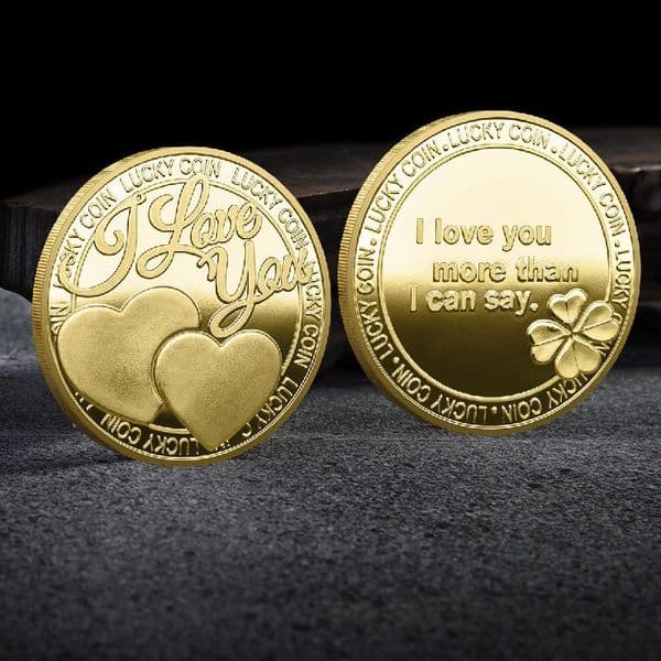 Love Collection Coin I Love You More Than Commemorative Gold Coin Gift Her Home Decor HZ102