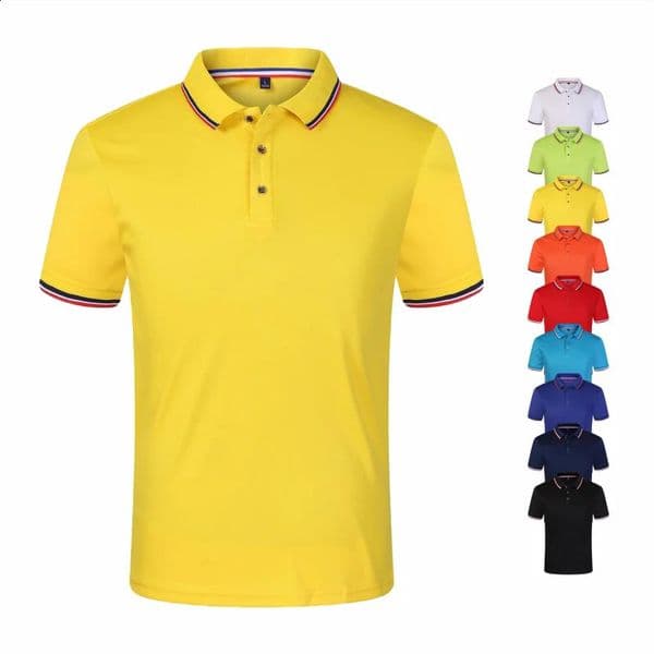 Cross Border Short Sleeved Polo From Europe Summer Casual Lapel Large Size HighQuality Business Office Uniforms 250107ZBANJIA