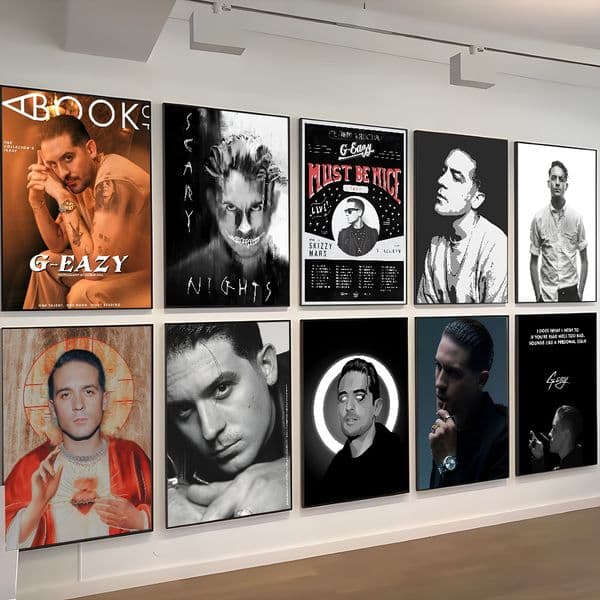 G-G E-Eazy Rap Hip Hop Star Singer Classic Anime Poster Waterproof Paper Sticker Coffee House Bar Room Wall Decor