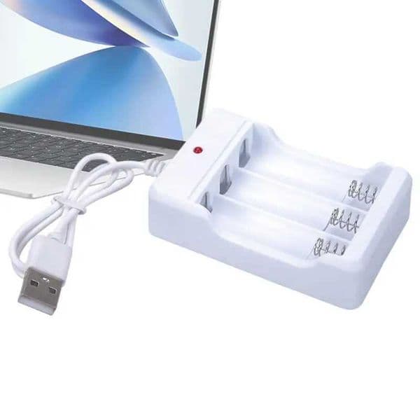 New Arrival Battery Charger Double A Battery Charger USB Rechargeable LED Indicator Battery Charging Station NiMH Battery Charger T250114