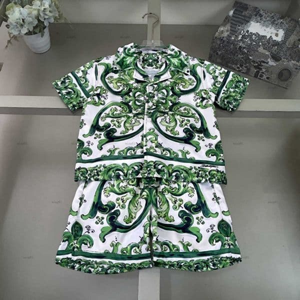 Brand child tshirt suit baby tracksuits Summer girls T-shirt set kids designer clothes Symmetrical printing short sleeve Shirt and shorts