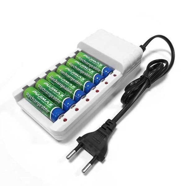 New Arrival 6 Slots Universal Smart Battery Charger Batteries Charger AA/AAA MH/Cd Batteries Rechargeable Battery EU/US Plug T250114