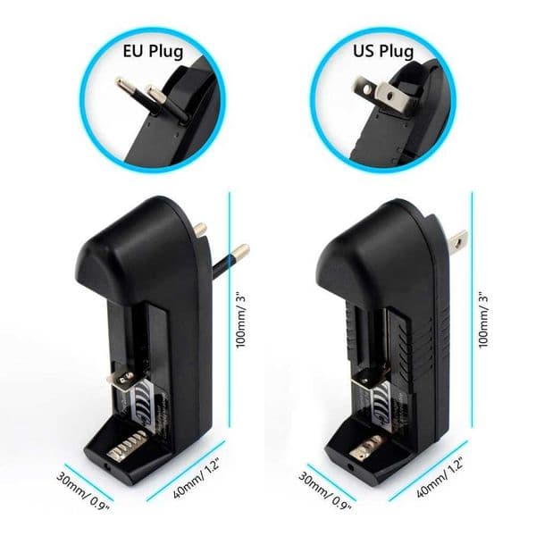 New Arrival US Portable Single Slot DC3.6V/3.7V Wall Charger For 18650 26650 16340 Lithium 18350 Battery Automatic Charger T250114