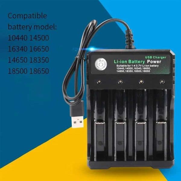 New Arrival USB Charger 18650 Li-ion Battery Charger 2 3 4 Slots AC 110V 220V For 18650 Charging 3.7V 4.2V Rechargeable Charge 18500 18350 T250114