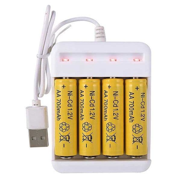 New Arrival USB 3/4 Slot Fast Rechargeable Battery Charger Short Circuit Protection AAA And AA Rechargeable Battery Station Battery Charging T250114