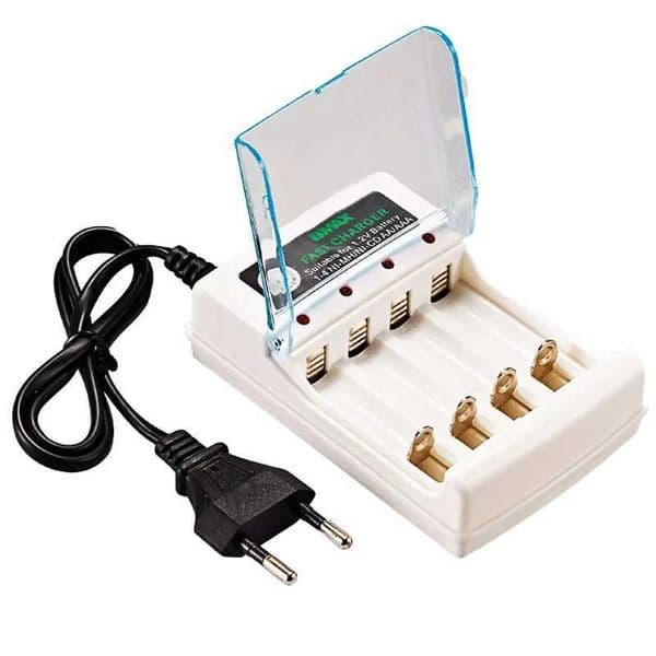New Arrival AAA/AA 4 slot Battery Charger with Cover Protection for Rechargeable Battery Short Circuit Protection MH/Cd Charger T250114