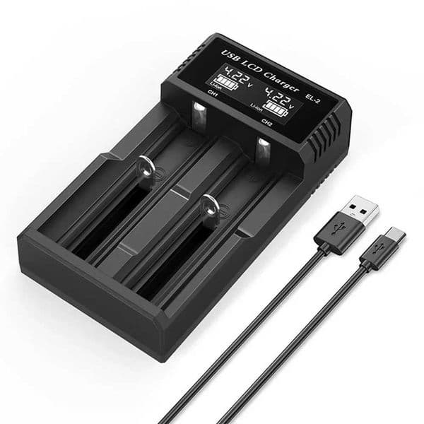New Arrival 1/2 Slots USB LCD Battery Smart Charger Dual For 18650 3.7V Rechargeable Lithium Battery For 1.2V NI-MH AA/AAA Batteries T250114
