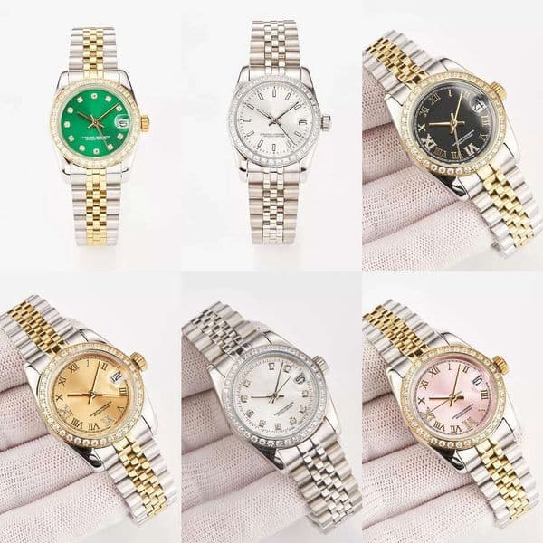 Fashion Women Watches Designer Luminous 31mm Dayjust Dia Lady Watch Stainless Steel Wristwatches for Womens Birthday Christmas Gift