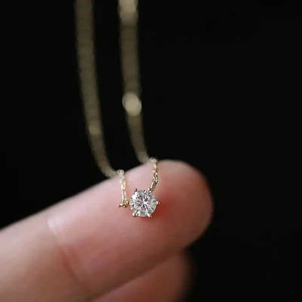 S925 Sterling Silver Necklace Set with Zircon Electroplated 14k Gold Womens Fine StyleXJ250114