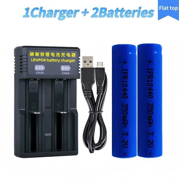 New Arrival 10440 LiFePO4 battery 3.2V 350mAh AAA Lifepo4 Battery Charger for Flashlight Power Bank Electric toothbrush Mouse Radio T250114