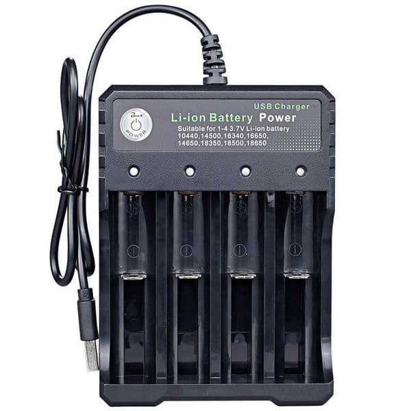 New Arrival 4 Slots 18650 Battery Charger 2X 3X 4X For 3.7V Rechargeable Lithium AC 110V/220V 14500 16340 16650 14650 18350 18500 Batteries T250114