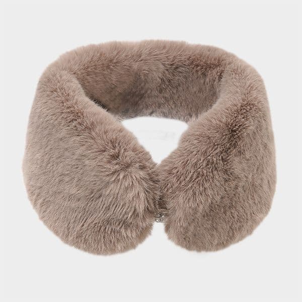 Korean style warm imitation otter rabbit fur magnetic buckle scarf --830926