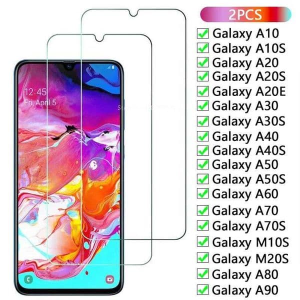 New Arrival 2PCS Tempered Glass for A10 A20 A30 A40 A50 A60 A70 A80 A90 Screen Protectors for Galaxy A10S A20S A20E A30S M10S M20S T250116