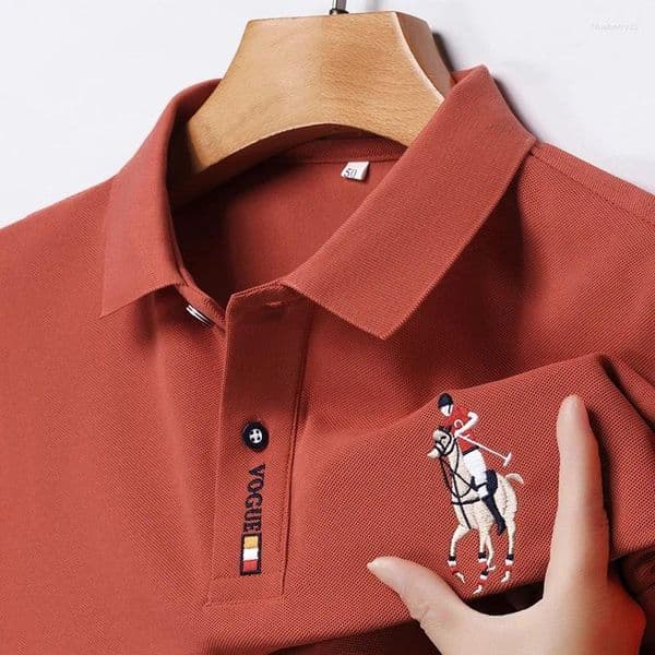 Men's Polos Embroidered Shirts Casual Fashion Men Short Sleeved POLO Shirt Summer Business Tops