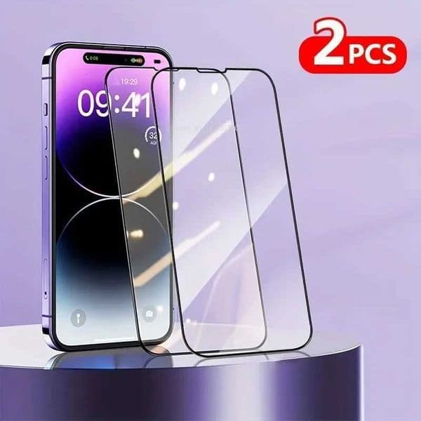 New Arrival 2Pcs Full Cover Protective Glass For IPhone 11 Pro Max 12 13 Mini 7 8 15 Plus Screen Protector For IPhone 14 Pro X XR XS Max T250116
