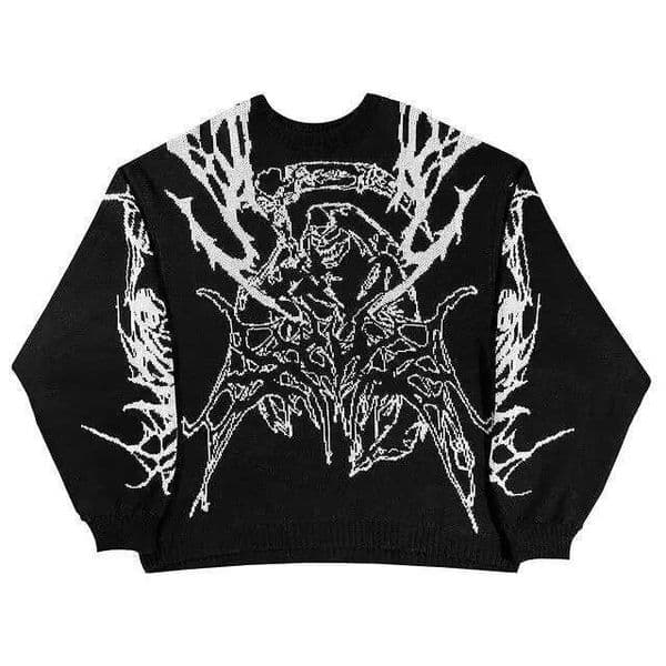 Autumn and winter pullover personalized casual jacquard street loose fitting unisex fashionable sweater
