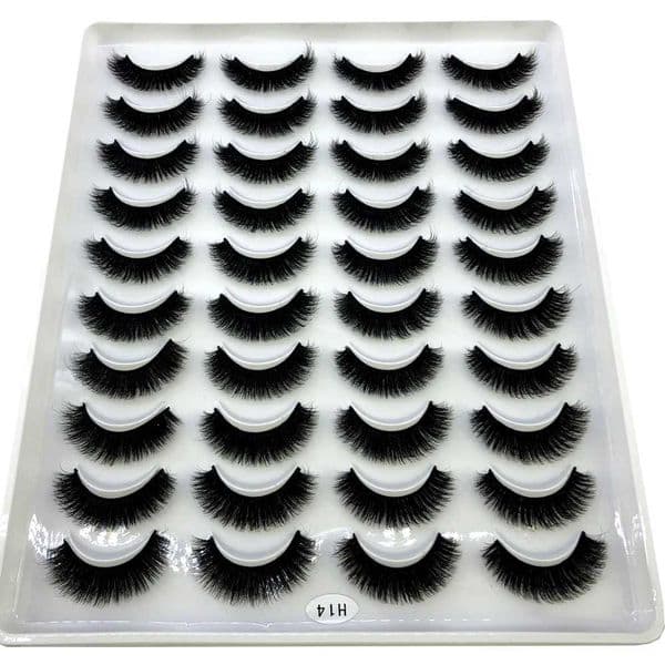 2023 New 20 pairs natural long 3D mink false eyelashes fake lashes makeup kit Mink Lashes extension eye lashes short eyelashesXJ250116
