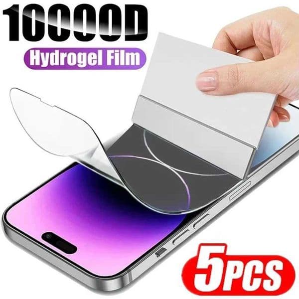 New Arrival 5Pcs Hydrogel Film For iPhone 15 14 Pro Max 8 7 Plus Full Cover Screen Protector For iPhone 13 12 Mini 11 PRO X XS MAX Not Glass T250116