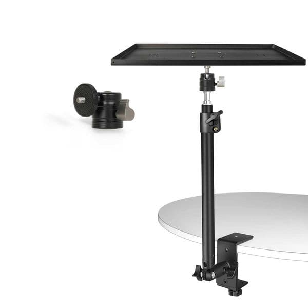 SH Desk C Stand Tripod Standing Monitor with 1/4 Ball Head Table Fixture Ring Light Adjustable Tabletop Bracket Stand Camera Z250116