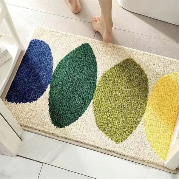 Small Fresh Flowers Cashmere Carpet Non-slip Mat Toilet Absorbent Non-slip Mat Living Room Door Mat Non-slip Foot Mat 250115BJ