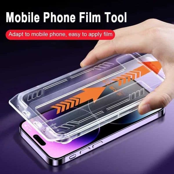 New Arrival Mobile Phone Film Soft Cover Dust-free Film Tool for Iphone 15/16Pro/Max Built-in HD Tempered Film Anti Glare Screen Protectors T250116