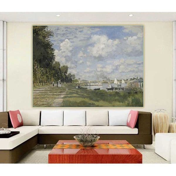 Claude Monet The Basin At Argenteuil Impressionism Canvas Oil Painting Artwork Print Poster Picture Wall Decor Home DecorationXJ250116