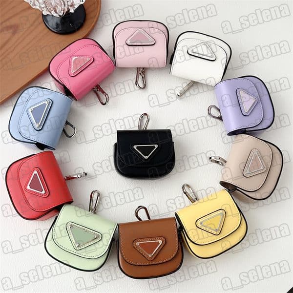 Designer Universal Earphone Case Package For Airpods Headset Packet Key chain PU Earphone Shell Bag Charm