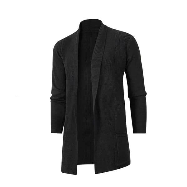 Mens Sweater Long Slim Knitwear Large Cardigan Coat 250113