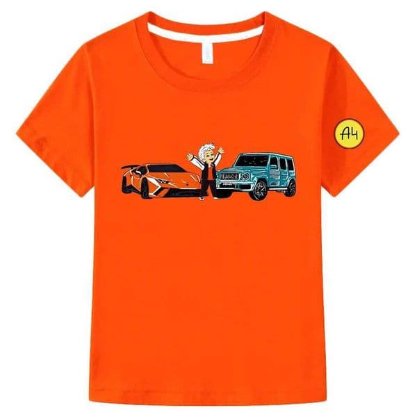 Childrens Merch A4 T Shirts Spring Summer Family Clothing Boys Funny Lamba Print Fashion T-shirt Girls Casual Tee Kids Tops M250116