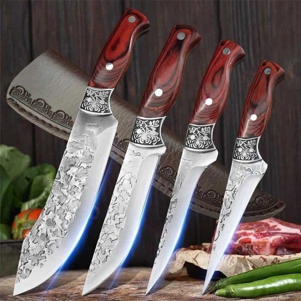 Butcher Boning Knife Hand Forged Blade Wood Handle Kitchen Knives Meat Cleaver Chopping Vegetables Slicing Fish Meat Chef KnifeXJ250117