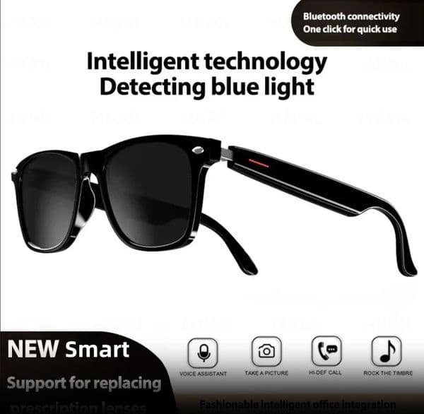 Remote Camera Smart Music Sunglasses Earphones Wireless Bluetooth Headset HIFI Sound Headphone Ai Voice Assistant Driving Glasses Hands-free Call