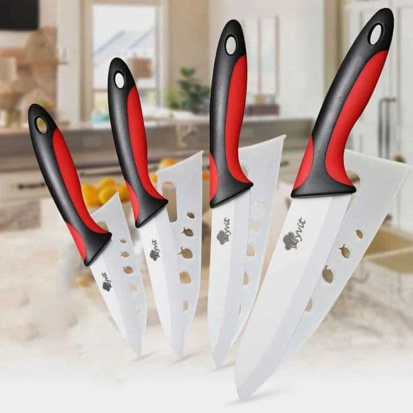 Ceramic Knife 6 5 4 3 inch Chef Meat Utility Slicing Paring Knives White Blade Colorful Anti-slip Handle Kitchen Cooking ToolsXJ250117