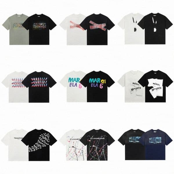 designer t mason margela mens tshirt digital pattern round neck trendy brand short sleeved shirt