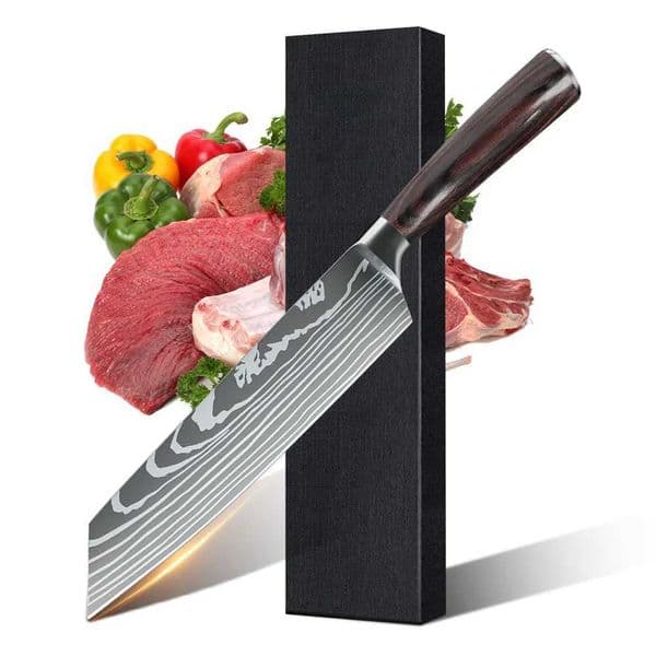 8 inch Kitchen knife High Carbon Steel Hand Forged Chef Knife Sharp Meat Vegetable Chopper Professional Kitchen Cooking KnifeXJ250117