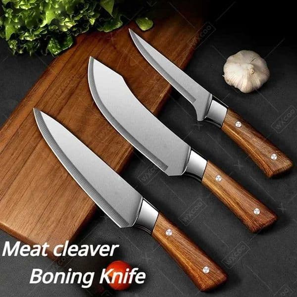 WXCOO Japanese Kitchen Knife Meat Cutting Knife Butcher Cleaver Knife Bone Shaving Knives Pork Cutting Boning Knife with CoverXJ250117
