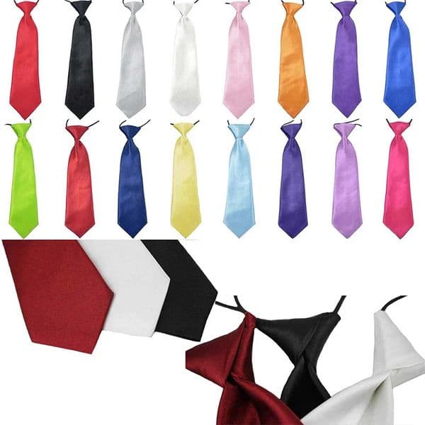 Fashion School Boys Children Kids Solid Colour Elastic neckwear girls Boy Tie gift pet dog Neck Stain 250103 L260610PX6Q