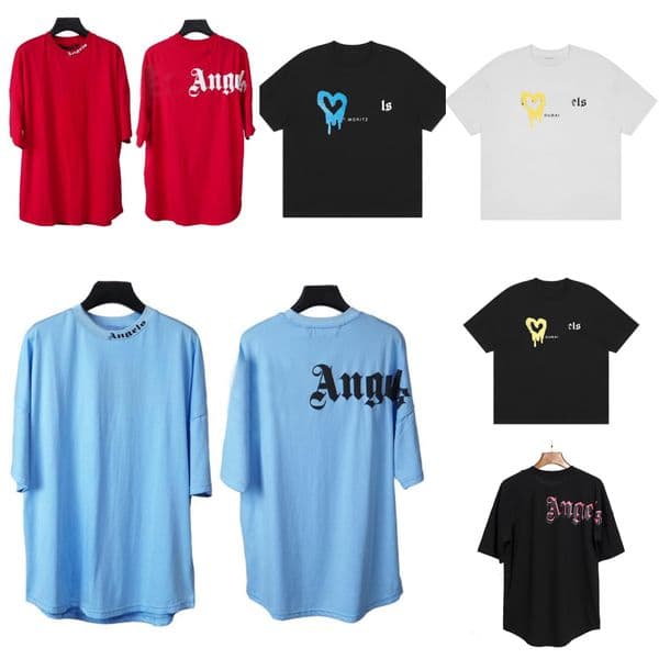 Mens Designer Tshirts Summer Love spray painted printed women Short Sleeve Casual Shirts Fashion Loose Polos Tees Top Clothing Multi Styles S-XXL