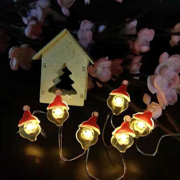 LED Santa Claus Snowflake ELK String Lights String Lights Outdoor Globe Fairy Light for Wedding Garden Christmas Dcor 2Meters Z250120