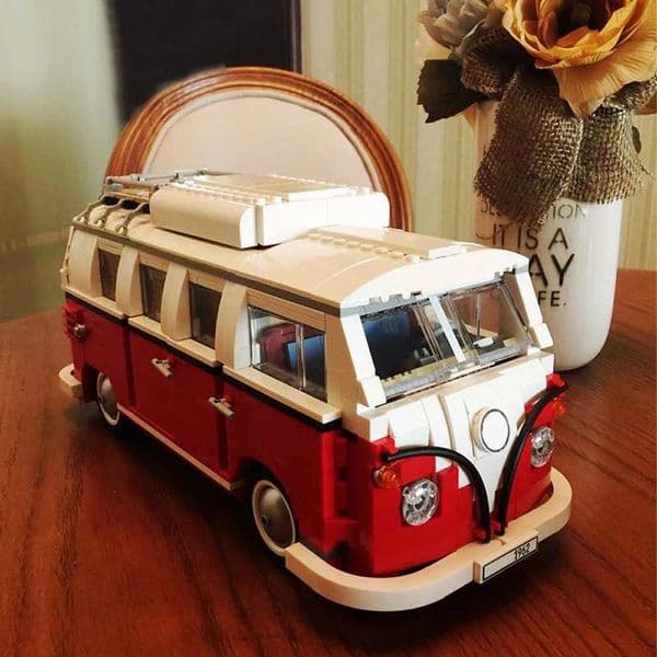 1332PCS Technical T1 Camper Van Bus Car Model Building Blocks Fit MOC 10220 Set Vehicle Assemble Bricks Toys For Boys Girl Gifts W250115