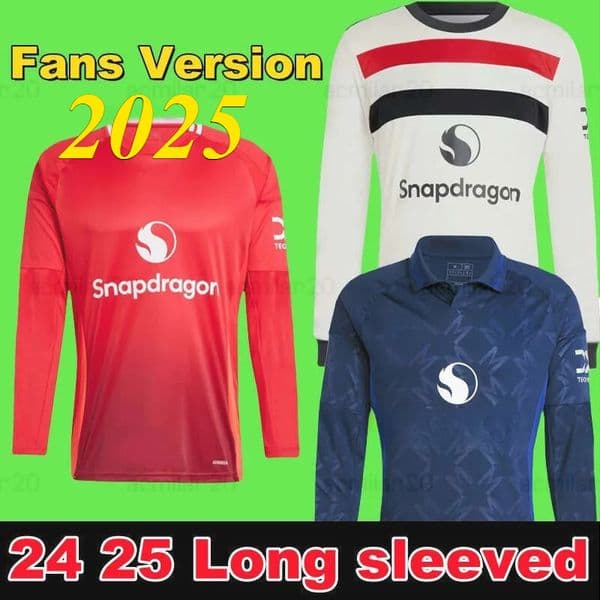 24 25 Long sleeves FERNANDES S-4XL soccer jerseys BRUNO RASHFORD football shirt 2024 2025 men kids kit MARTINEZ CASEMIRO ANTONY Garnacho Mount HOJLUND YORO MAINOO