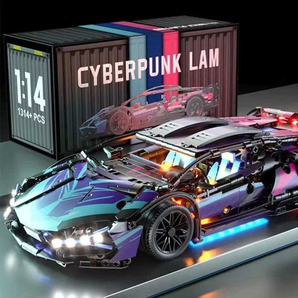 1314PCS Speed Car Building Blocks Set Adults Technology Build Model Setting Supercar Bricks Puzzle Toys Boys Car Gift With Light Z250122