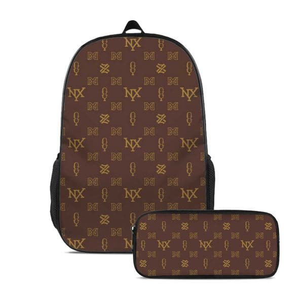 NXY Brand Letter Print Designer Backpack And Pencil Case Set Designer Backpack Bags Luxury Letter Backpacks School Bag