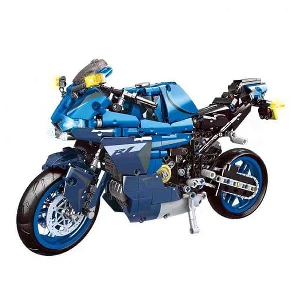 2023New Technical R1 Motorcycle Car Model Building Blocks Bricks MOC Ci Racing Motorbike Toys Gifts For Children Kids 1012Pcs Z250122