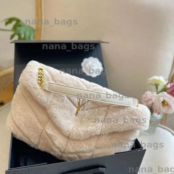 Luxury Shoulder Bags Designer Womens Crossbody Bag Stylish Fur Puffer Chain Bags Winter Handbags With Letters Purses Wallets 30cm 248212BF