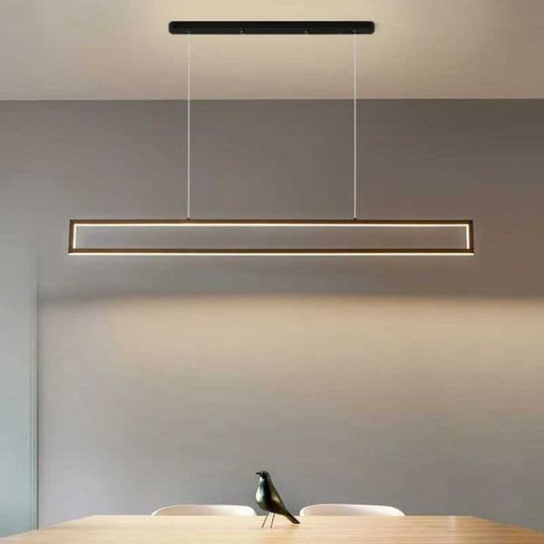 Modern Led Pendant Lights For Dining Room Living Kitchen Office Bar Cafe Rectangle Home Indoor Lighting Long Strip Hanging Lamps Z250120