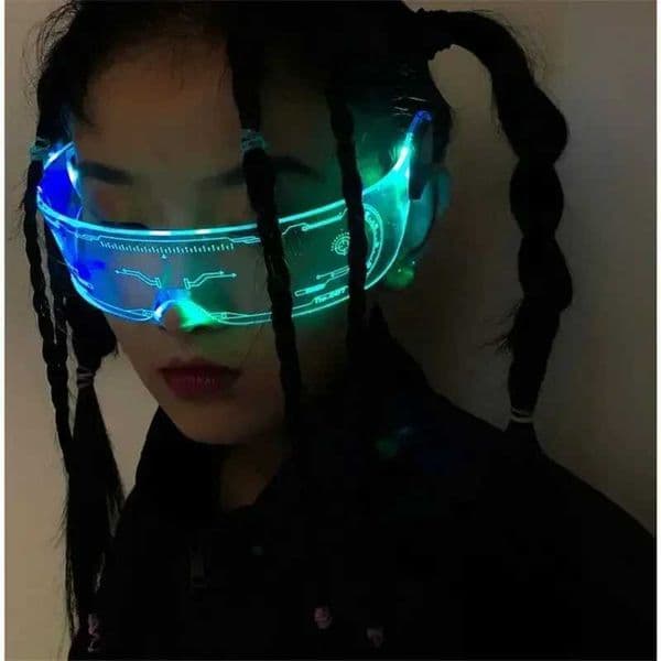 Colorful glowing LED glasses for music bars KTV neon parties Christmas decorations LED goggles holiday performance props T250122