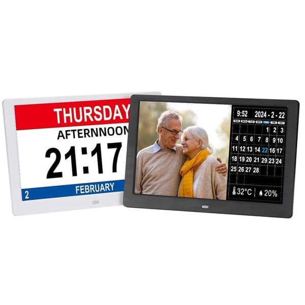10.1inch Digital LED Calendar Clock with Multi-Languages to Display Medicine Time Reminder for Elder Home Desk Wall Decoration M250120