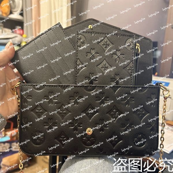 Women desinger bag Messenger Leather handbag Evening Bag Original box high quality flower checkers date code serial number embossed pattern purse